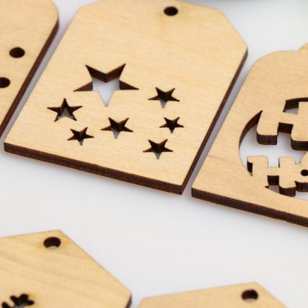 Set of tags "New Year" (6 pcs.) 1CT-4x5.5 cm-1