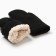 Baby mittens minku, Black color, 19 cm