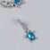 Bale with a suspension metal for creativity "Turtle" silver, rhinestones 0.9x1.1 cm