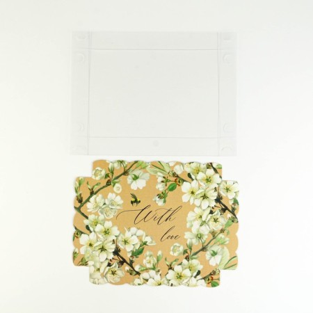 Cookie box, confectionery packaging with PVC lid, "bee", 22 x 15 x 3 cm-4