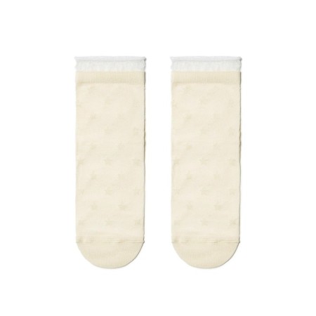 Baby socks with a decorative transparent mesh CONTE KIDS TIP-Top, size 22, cream color-1