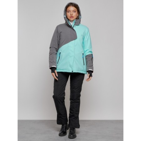 Ski jacket women's winter, size 58, turquoise color-19