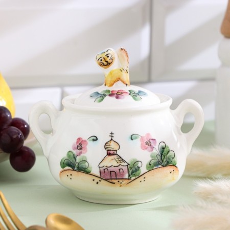 Sugar "Musya" with a lid, 250 ml