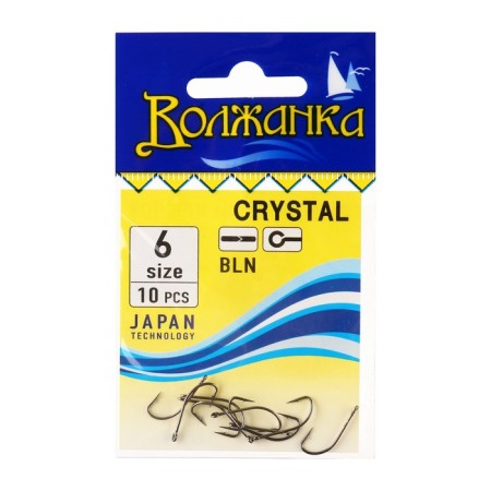 Crowning hooks Crystal No. 6, 10 pcs