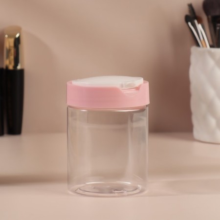 Organizer for storage, with a lid, D 7 × 9 cm, 280 ml, white/pink color-3
