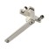 Zein bath mixer, square, pour 35 cm, with a shower set, stainless steel, satin