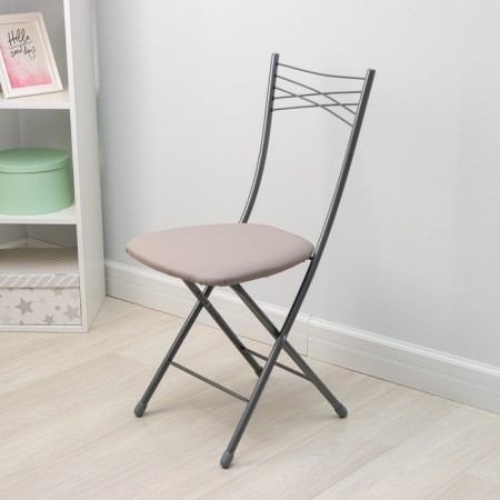 Folding stool "Nika 1", the color of the gray seat, frame mix-2