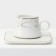 Ceramic coffee masisi set, 12 items: 6 cups 100 ml, 6 saucer d = 11 cm, white color