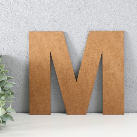 Panel letter "M" 22.5x20 cm, white-2