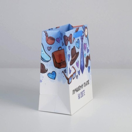 Gift laminated vertical, packaging, “best dad”, MS 18 x 23 x 10 cm-3