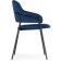 STULL OF THE METALLARCASE INKLE Metal/velor, black/blue 57x56x82 cm