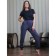 Female trousers, size 48, gray color