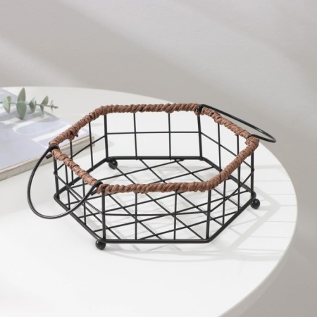 Basket Universal Dolyana, 17.5 × 20 × 7.5 cm, black color-3