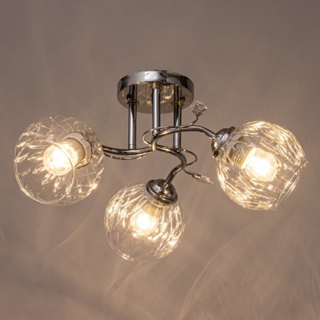 Closure ceiling dera 3x40W E27 chrome 46x46x22 cm-2