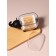 Organizer for cotton sticks and disks "Elephant", with a lid, 15.4 × 7.5 × 8.5 cm, transparent/black