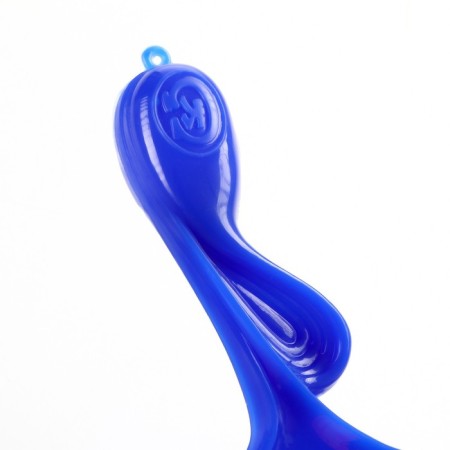Brush - three -row pudder with drops, base 84 x 58 mm, blue-3