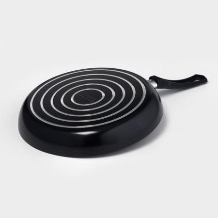 Consul pan, d = 28 cm, plastic handle, glass cover, anti -stick coating, black color-4