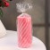 Candle-cylinder "Spiral", 5x10 cm, pink, 6 hours