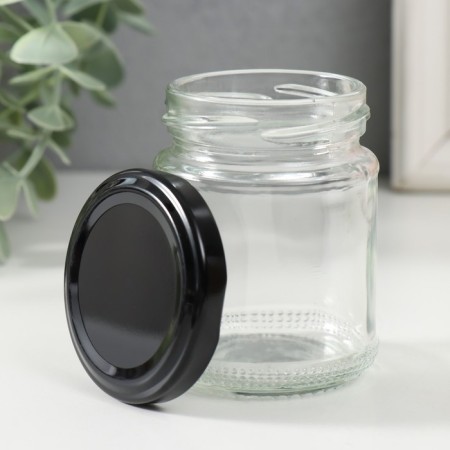 Bank for candles glass with a “transparency” lid 150 ml 6x6x8 cm-1