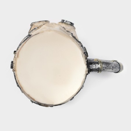 Mug "skull", 400 ml, beige color-5