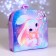 Baby plush backpack for the girl "Bunny", 26 x 24 cm, for the New Year