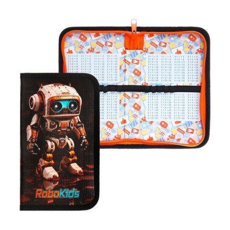 Penal 1 section 115 x 190 mm, Hatber "Robo", laminated cardboard, black/orange npn_43026