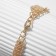 Bracelet with rhinestones "Bright" rectangle, white color in gold, 18 size
