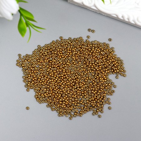Glass beads 11/0 "metallic. Gold" 10 g-1