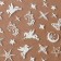 Nail stickers "Pegasus", voluminous, white color