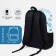 Young backpack from textiles on lightning, 3 pockets, blue color