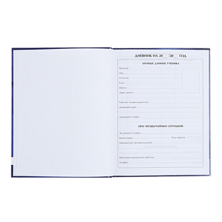 Universal diary for grades 1-11, "geometry (blue tone)", solid cover 7BC, glossy lamination, 40 sheets-3