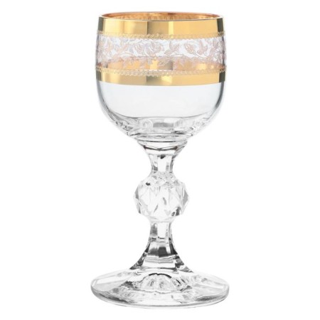 A set of glasses for vodka/liqueur Sterna, Panto Gold decor, 50 ml x 6 pcs.