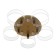 Kvorum chandelier LED 48W 3000-6000K gold 50x50x10cm