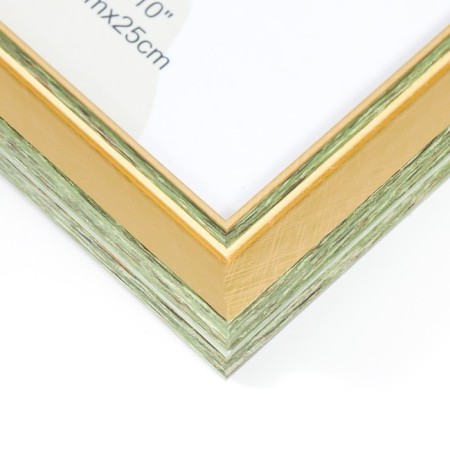 Photo frame plastic 20x25 cm "Enigma" gold with double gray-green oyubvodka 28.5x23.5 cm-2