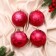 Set of balls plastic D-8 cm, 4 pcs "Fog" red