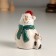 Souvenir ceramics "Snowman and fluffy friend" 5.2x7, x8.7 cm
