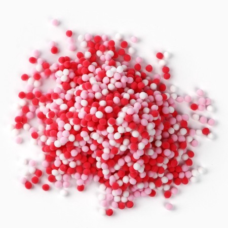 Pompons for creativity and decor "Pink Mix", 55 grams-1