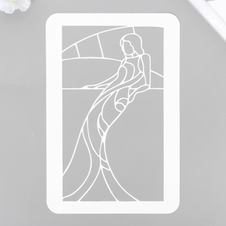 Stencil of stencil "Lady" 16x24 cm-1
