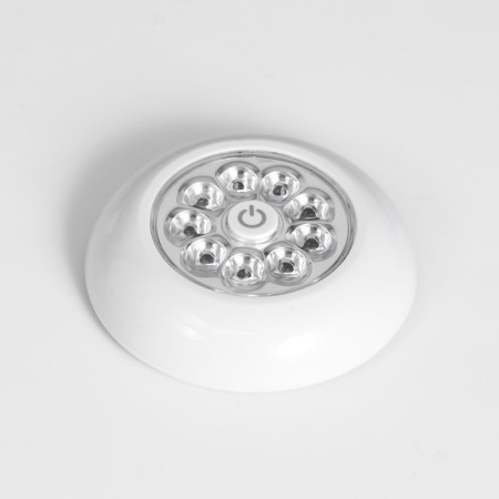 Night Pushlite "Ultra" 9XLED 2W white 10x10x2.5 cm Risalux
