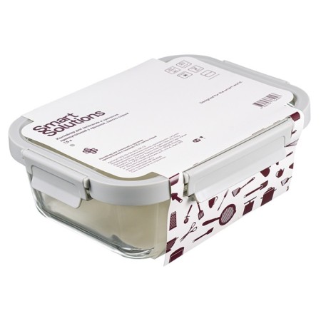 Smart Solutions baking and storage container, rectangular, with a lid, 1.5 l, the color is light gray-7