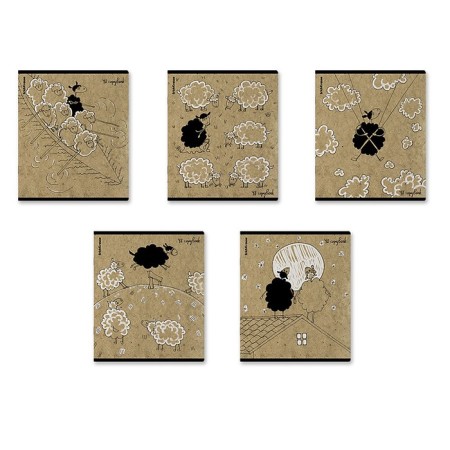 Notebook of 48 sheets in the Erichkrause "Ovochki", craft cardboard, OFSET block 100%, mix-1