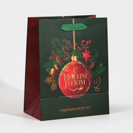 Package Laminated Vertical "Happiness and Joy", MS 18 x 23 x 10 cm, New Year-2