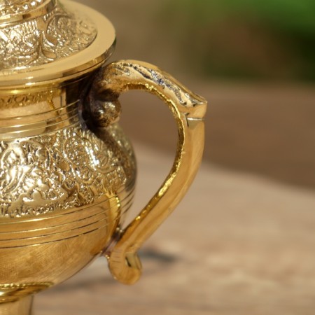 Sugar tower 12x7x15 cm, brass-5