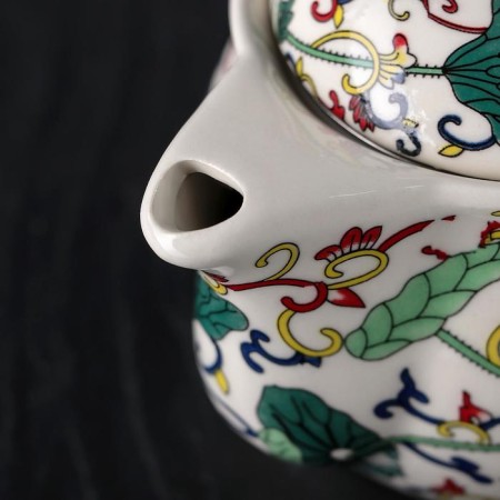 Keramic teapot with a metal sieve "Lotus", 350 ml-4