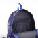 School backpack from textiles on lightning, 3 pockets, blue color