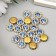 Decor for creativity plastic "Blue flower" set of 20 pcs 1.2x1.2 cm