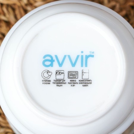Avvir mug "Grace", 250 ml, glass ceramics, white color-3