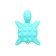 Silicone teether for teeth with a rattle of "turtle", turquoise color, crumb I