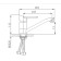 Kitchen mixer "RMS" SL137-004F-15, single-legged, pour 167 mm, zinc, chrome