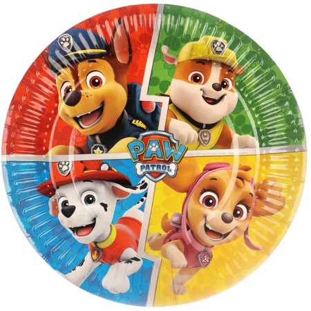 Paper plate "Happy Birthday!", Puppy patrol 18 cm